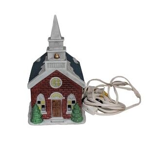 Venture Memories Village Brick Church In Original Box Vintage